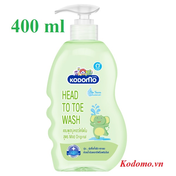 dau-tam-goi-tre-em-kodomo-mild-original-400-ml