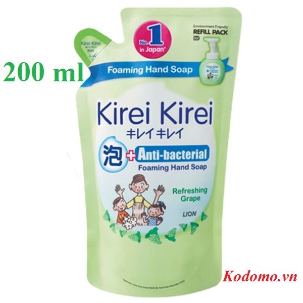 bot-rua-tay-huong-nho-kirei-kirei-refreshing-grape-200ml