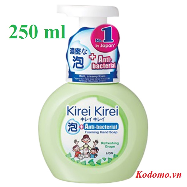 bot-rua-tay-huong-nho-kirei-kirei-refreshing-grape-250ml