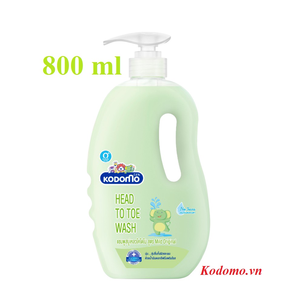 dau-tam-goi-tre-em-kodomo-mild-original-800-ml